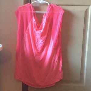 A neon pink workout shirt